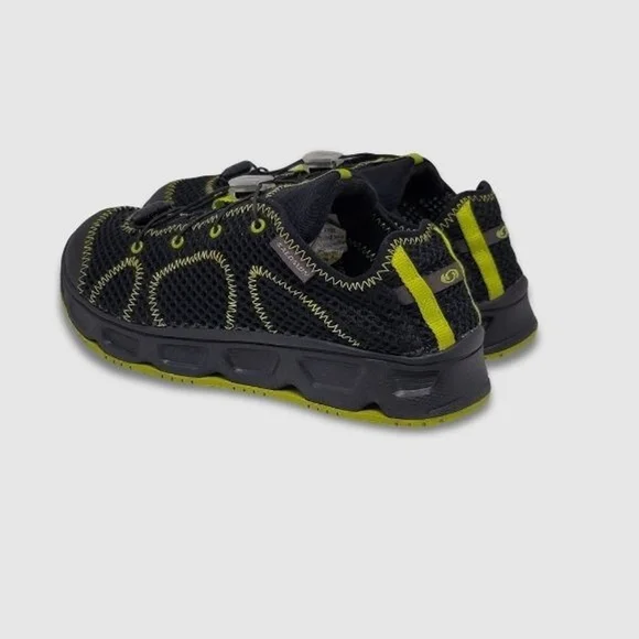 Salomon RX Moc 3.0 Travel Slip-On Style Sneaker Mesh Black/Lime Unisex US Boys 4 - Picture 3 of 13